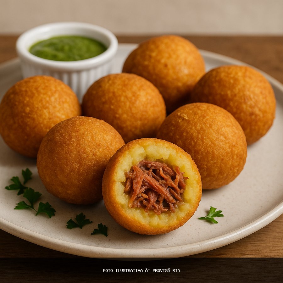 bolinho de aipim com carne seca