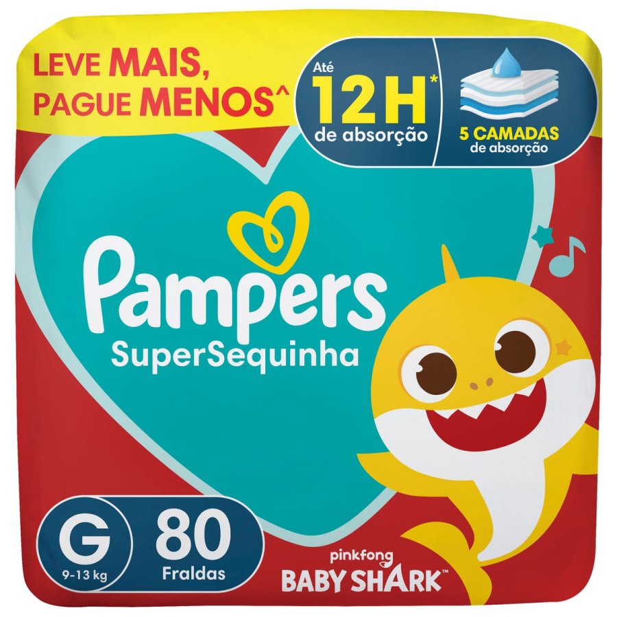 Fralda Pampers Mega Supersecquinha